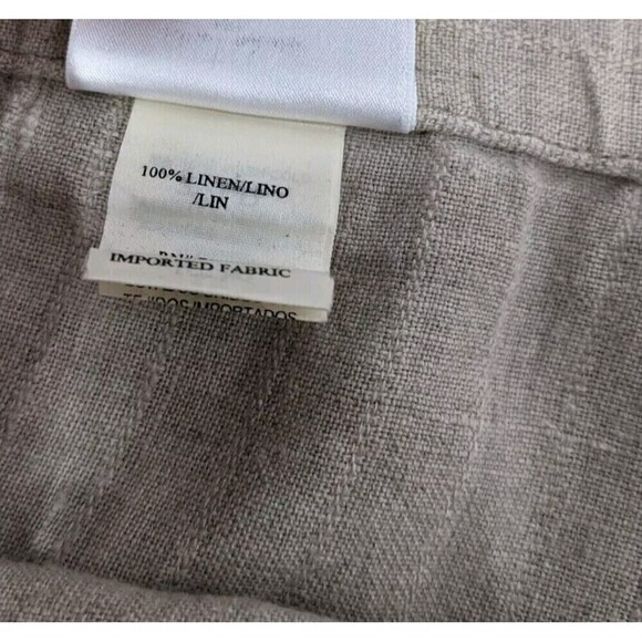Eileen Fisher Undyed Natural Linen Wrap Midi Skirt Large Beige - Picture 3 of 6